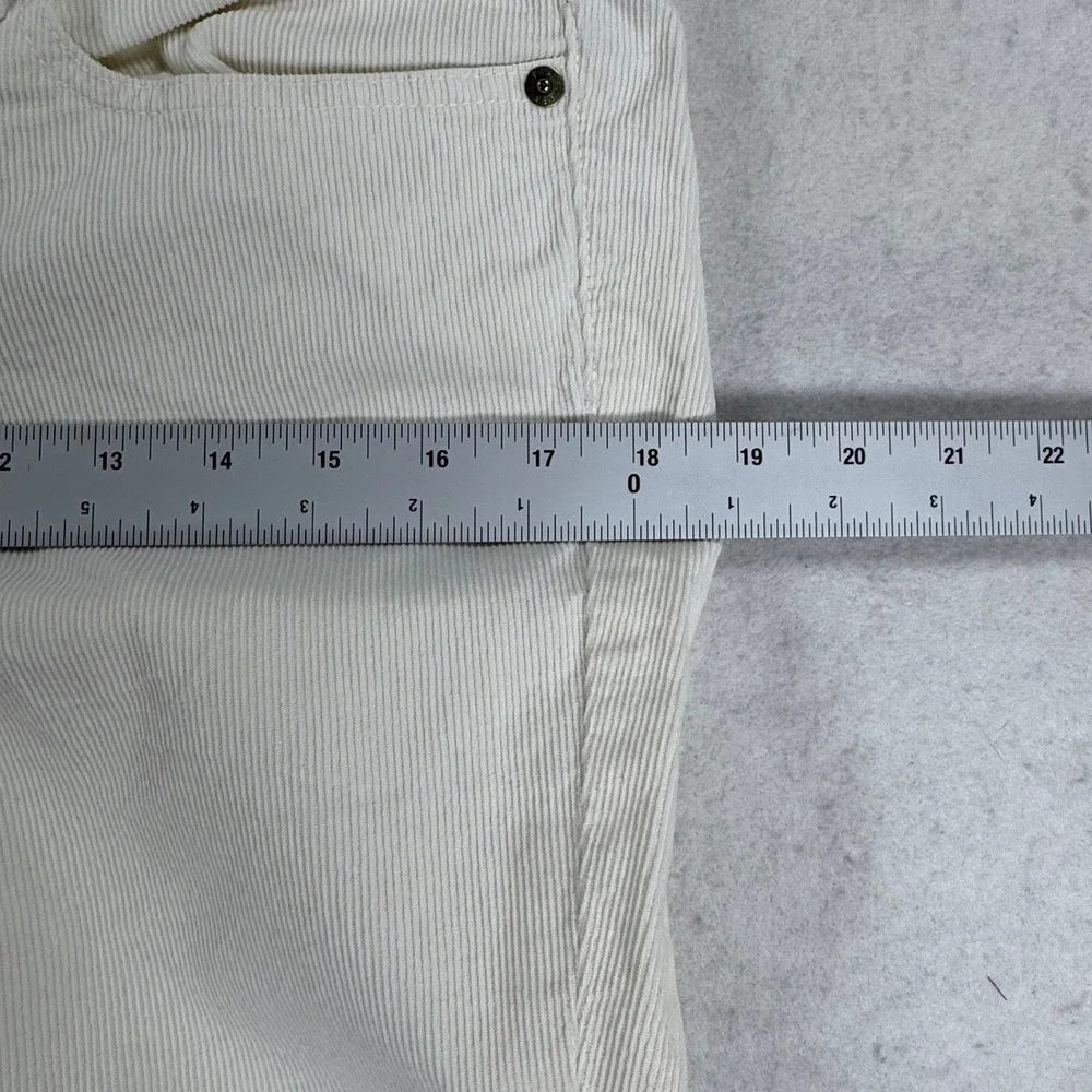J.Crew Womens Cream Corduroy Slim Fit Pants Size 31 Off White Cotton‎ Blend